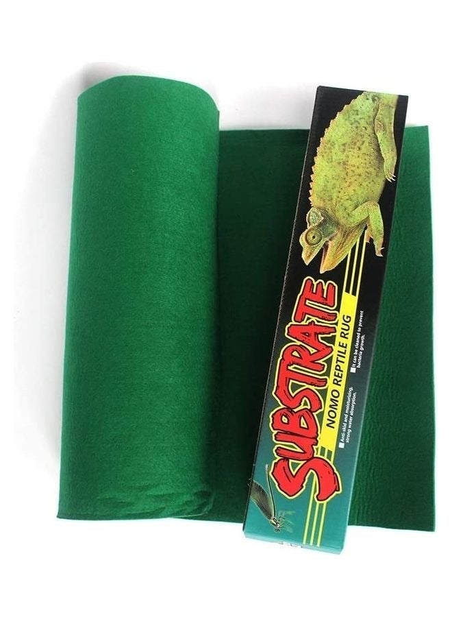 NomoyPet سجادة الزواحف تررم الركيزة بطانة موئل الحيوانات الأليفة الفراش حصيرة خضراء ناعمة لسحالي التنين الملتحي أبو بريص الحرباء السلاحف الإغوانا الثعابين - Image 1